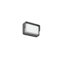 Udendørs wall luminaire COATIS firkantet, omskiftelig IP65, pulverlakeret, grafit grå 