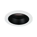 Indbygnings loftlampe ALTERO-R rund, direkte IP44, sort, hvid dæmpbar