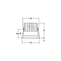 Brumberg Downlight ALTERO rund IP44, guld, hvid 