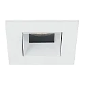 Recessed LED downlight ALTERO, IP44, square, 8.3 x 8.3cm, changeable cover, 500mA, 9.2W 4000K 840lm 33°, structured white