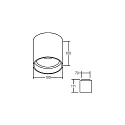 Brumberg LED downlight TUBIC, IP20, direct / indirect, 230V, 9.5W / 1.5W 3000K 930lm / 150lm 60°, CRi > 90, structured white