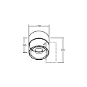 Brumberg Surface LED spot CIRCLE, surrounding light gap, adjustable, IP20, 230V AC, 9.8W 3000K 675lm 34°, structured white