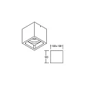 Brumberg Downlight firkantet IP20, sort 