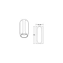 downlight PENCIL MAXI cylindrical, surface-mounted version IP20, powder coated, white dimmable