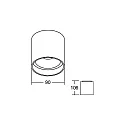 Brumberg Downlight DOLOK-R rund, med dekorativ ring, direkte / indirekte IP20, sort mat dæmpbar