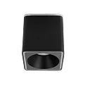 Downlight DOLOK-S firkantet, med dekorativ ring, direkte / indirekte IP20, sort mat dæmpbar