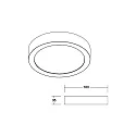 Brumberg LED panel FLAT37 lille, overflademonteret version, 18W 1290lm 3000K CRI 80-89