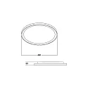 Brumberg Loftlampe SUNNY MIDI / 44CM DALI-2 DALI styrbar, CCT Switch, direkte / indirekte IP20, hvid mat dæmpbar