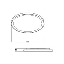 Brumberg ceiling luminaire SUNNY MAXI / 55CM DALI-2 DALI controllable, CCT Switch, direct / indirect IP20, black matt dimmable