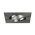 Indbygningslampe INDIWO68-S 350MA P&P firkantet, svingbar, konstant strøm IP20, nikkel mat dæmpbar 6W 530lm 3000K 36° CRI >95