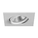 Indbygningslampe INDIWO68-S 350MA P&P firkantet, svingbar, konstant strøm IP20, hvid mat dæmpbar 6W 530lm 3000K 36° CRI >95