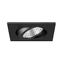 Downlight PLUG & PLAY svingbar, firkantet IP65, titan dæmpbar