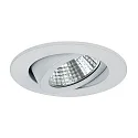 Recessed LED spot, IP20, round, Ø 8.2cm, Plug&Play 350mA, 7W 3000K 740lm 38°, swivelling 30°, white