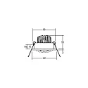 Brumberg Indbygningslampe IP20, blank, gennemsigtig dæmpbar 3W 290lm 2700K 20-40° 20-40° CRI 80-89