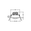 Brumberg Indbygningslampe PAYTON-S svingbar, firkantet LED IP20, hvid dæmpbar 3W 310lm 3000K 20-40° 20-40° CRI 80-89