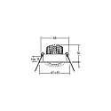 Brumberg Indbygningslampe IP20, blank, titan, gennemsigtig  3W 310lm 3000K 20-40° 20-40° CRI 80-89