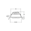 Brumberg Downlight PLUG & PLAY firkantet, med stik IP20, sølv dæmpbar