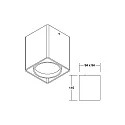 Brumberg Downlight IMPLEMENT PLUG & PLAY 1-fold, firkantet IP20, hvid dæmpbar