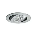 Indbygningslampe IP20, blank, gennemsigtig dæmpbar 12W 1280lm 4000K 20-40° 20-40° CRI 80-89