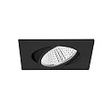 Indbygningslampe IP20, blank, sort, gennemsigtig 12W 1230lm 3000K 20-40° 20-40° CRI 80-89
