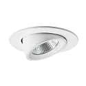 Recessed LED spot, IP20, D 10cm, Plug&Play 350mA, 15W 3000K 1380lm 36°, swivelling 45°, white