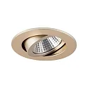 Recessed outdoor LED spot dim2warm, IP65, Ø 8.2cm, Plug&Play 350mA, 6W 1800-3000K 460lm 38°, swivelling 30°
