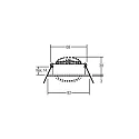Brumberg Recessed LED spot dim2warm, 350mA, 6W 3000-1800K 460lm 38°, matt alu