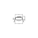 Recessed LED spot dim2warm, 350mA, 6W 3000-1800K 460lm 38°, matt alu
