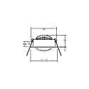 Brumberg Recessed LED spot dim2warm, 350mA, 6W 3000-1800K 460lm 38°, matt alu