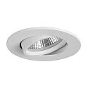 Indbygningslampe INDIWO68-R DTW 350MA P&P rund, svingbar, Dim-To-Warm IP20, hvid mat dæmpbar 6W 430lm 1800-3000K 36° CRI >95