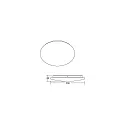 Brumberg Loftlampe PANAY MIDI rund, CCT Switch IP20, blank, hvid dæmpbar