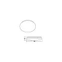 Brumberg Loftlampe PANAY MINI rund, med sensor, omskiftelig IP20, blank, hvid 