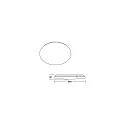 Brumberg ceiling luminaire PANAY MAXI round, with sensor, switchable IP20, glossy, white 