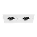 Downlight ARUN 2-fold, firkantet IP20, hvid dæmpbar