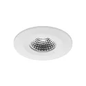 recessed luminaire OBIRA round, rigid, dimmable IP65, white matt dimmable 6,9W 550lm 3000K 38° CRI >80
