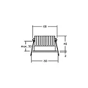 Downlight ODEMAR / PHASE DIM 830 rund, stiv, gå tilbage IP20, hvid mat dæmpbar