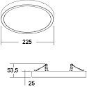 Brumberg LED panel EVIE MIDI rund, CCT Switch, omskiftelig, multipower, 10-20W 2230/2400lm 3000-4000K 106° CRI >80
