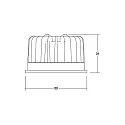 Brumberg LED Insert DISC MR16 with lens optics, Ø 5cm / L 3.1cm, IP20, 350mA, 6W 4000K 660lm 60°