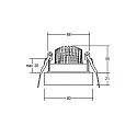 Brumberg Downlight TUBIC rund, svingbar IP20, hvid dæmpbar