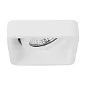 Recessed LED spot, QUBIC, square, 350mA, 6W 3000K 640lm 38°, swivelling 25°, structured white