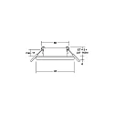Brumberg recessed luminaire PROTECT-R round, direct IP44, black