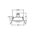 Indbygningslampe EXPAND GX5.3 rund, svingbar IP20, sort mat dæmpbar