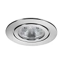 Brumberg Downlight rund, stiv GU10 IP54, rustfrit stål dæmpbar