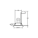 Brumberg Downlight stiv, firkantet GU10 IP54, rustfrit stål dæmpbar