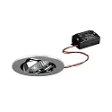 Indbygget spotlys TIRREL-R LED ON-OFF rund, svingbar, omskiftelig IP20, chrom 