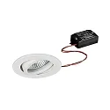Indbygget spotlys TIRREL-R LED ON-OFF rund, svingbar, omskiftelig IP20, hvid 