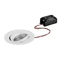 Indbygget spotlys TIRREL-R LED ON-OFF rund, svingbar, omskiftelig IP20, hvid 