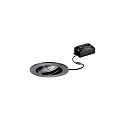 Indbygget spotlys TIRREL-R LED ON-OFF rund, svingbar, omskiftelig IP20, blank, sort 