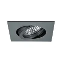 Brumberg Indbygget spotlys TIRREL-S LED ON-OFF firkantet, svingbar, til VDU-arbejdsstation, omskiftelig IP20, titan 