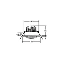 Brumberg Recessed LED spot set incl. converter, IP20, round, 230V AC, 6W 3000K 640lm 38°, swivelling 25°, chrome